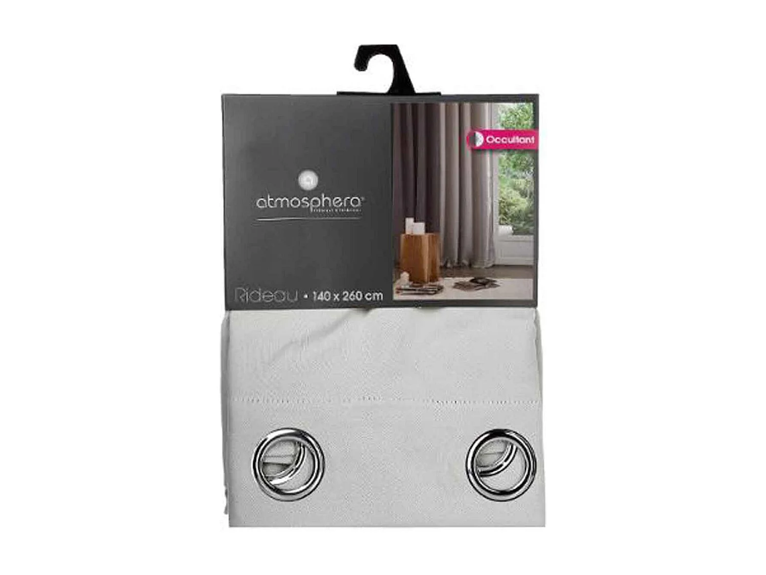 Ösenschal mit elegantem Verdunkelungseffekt 140 x 260 cm