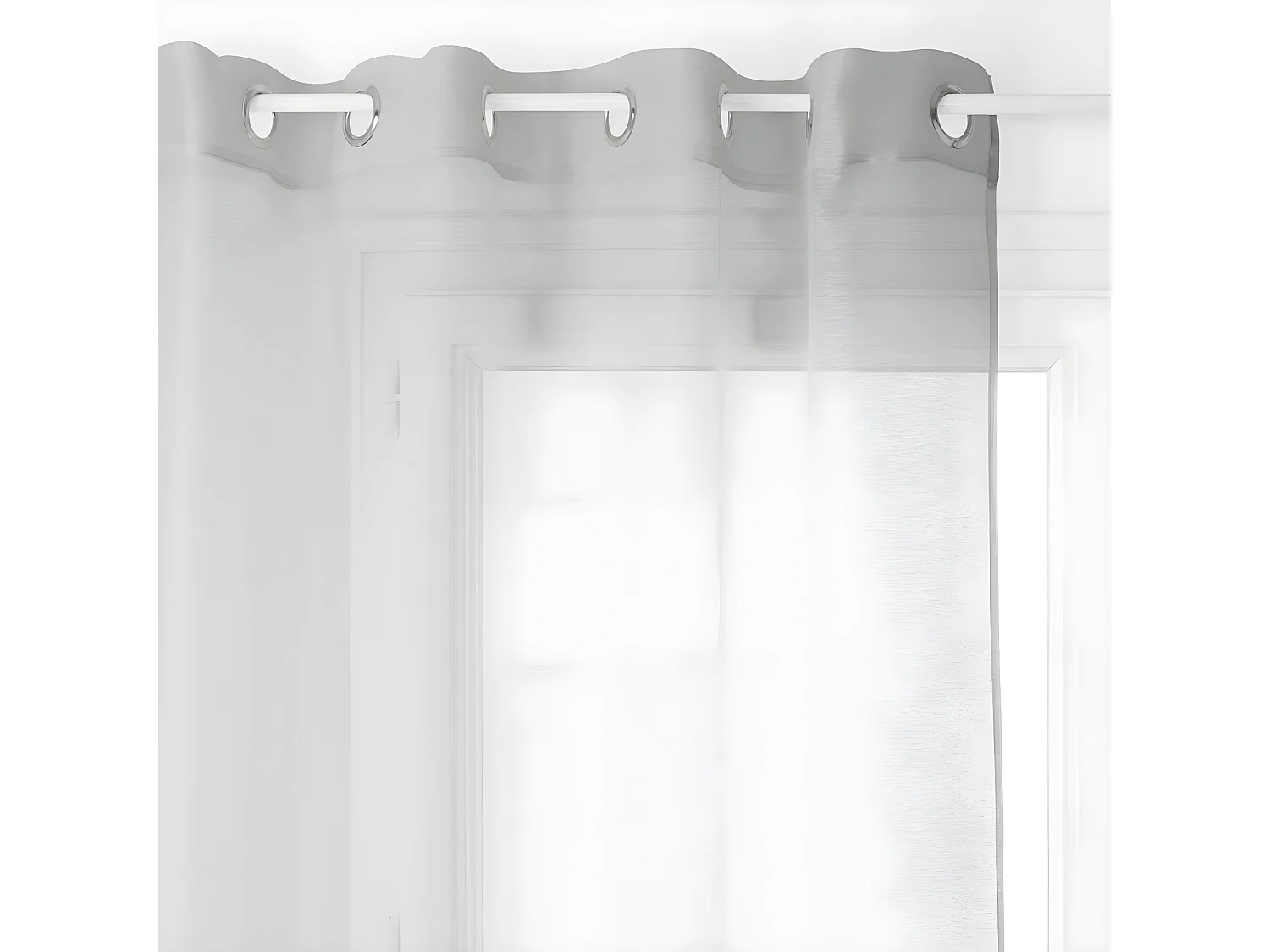 Voilage à œillets Gris  135 x 240 cm