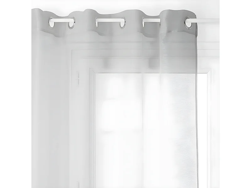 Voilage à œillets Gris  135 x 240 cm