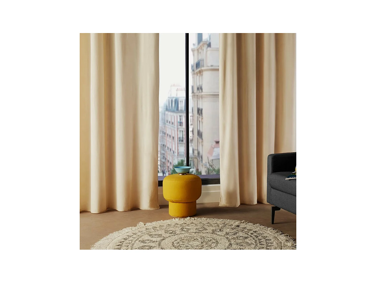 Cortina Atmosphera Lilou Poliéster Marfil (140 x 260 cm)