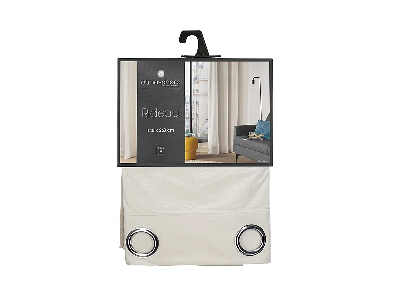 Cortina Atmosphera Lilou Poliéster Marfil (140 x 260 cm)