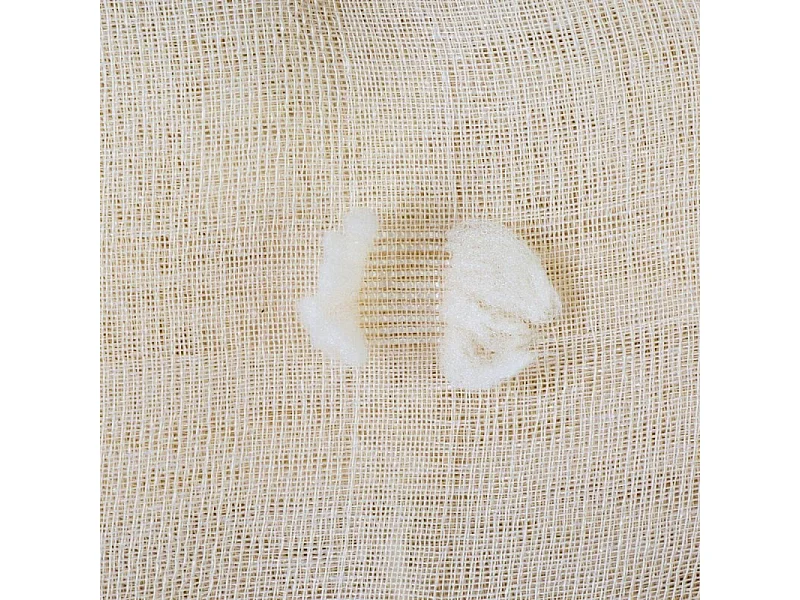 Voilage à œillets Beige motif petits pompons 140 x 240 cm