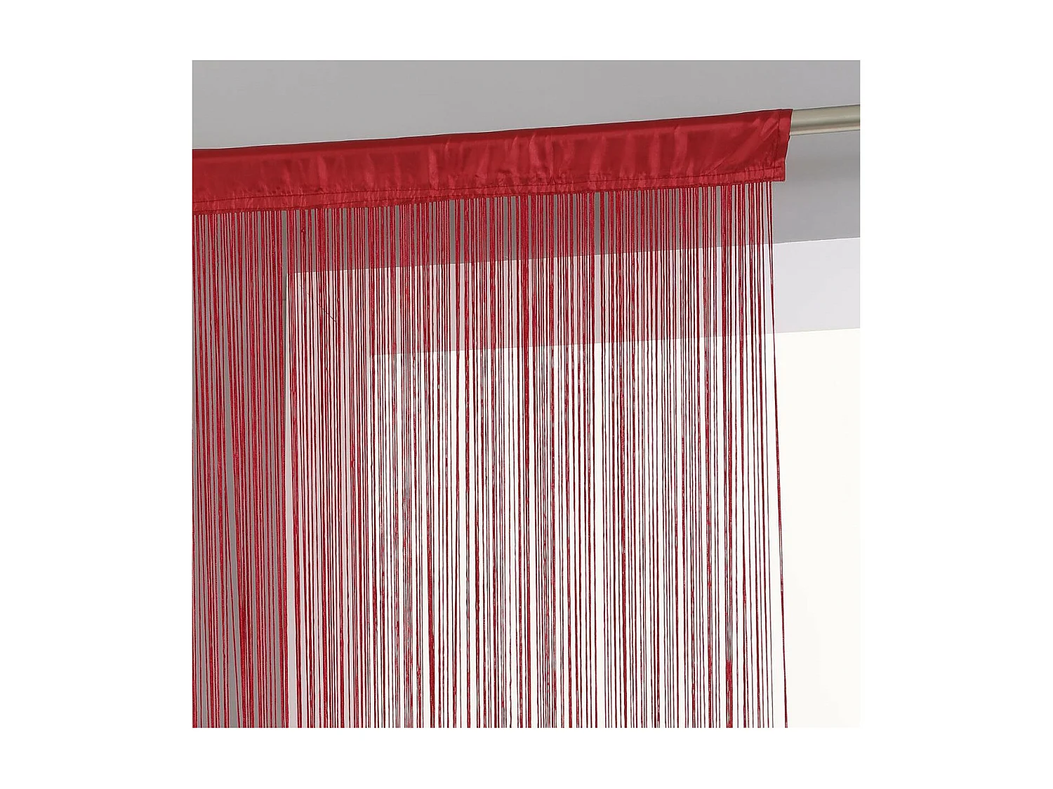 Rideau fil Rouge 90 x 200 cm densité optimale