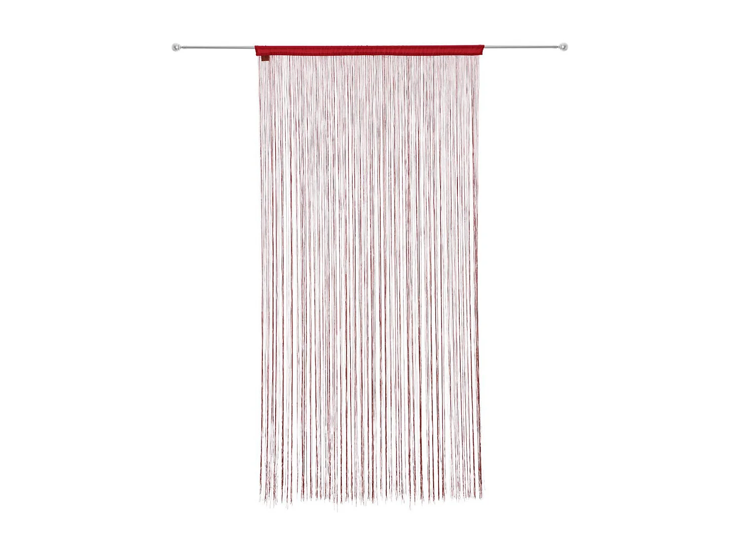 Cortina con hilos lisos y coloridos