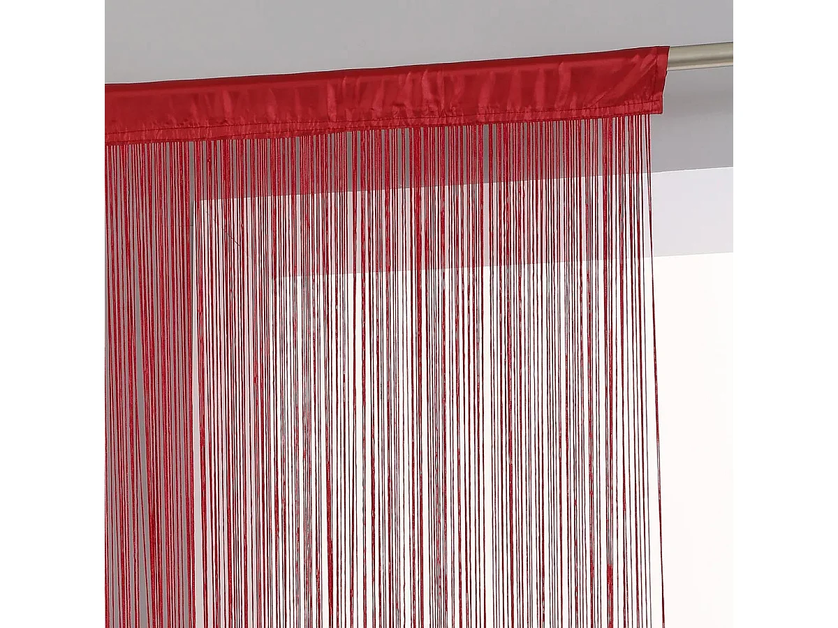 Cortina con hilos lisos y coloridos