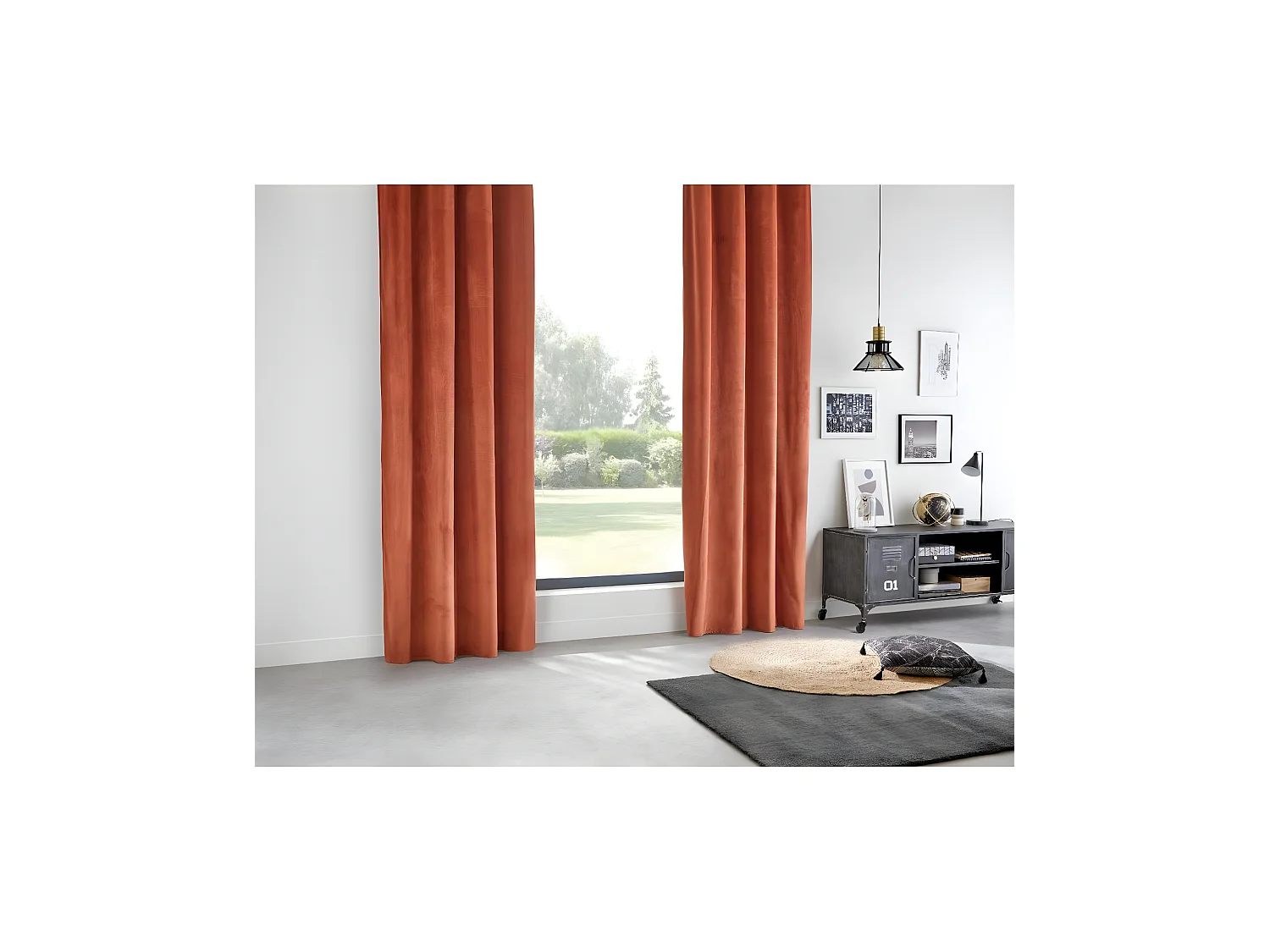 Cortina de terciopelo opaca 140 x 260 cm