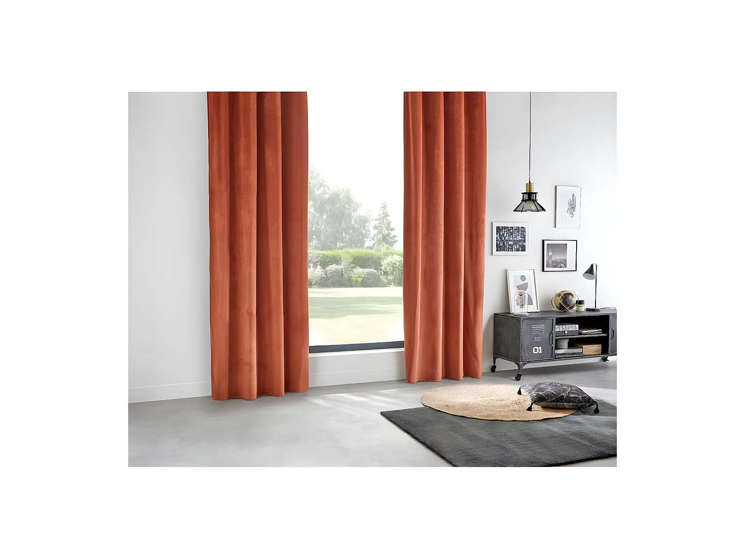 Cortina de terciopelo opaca 140 x 260 cm