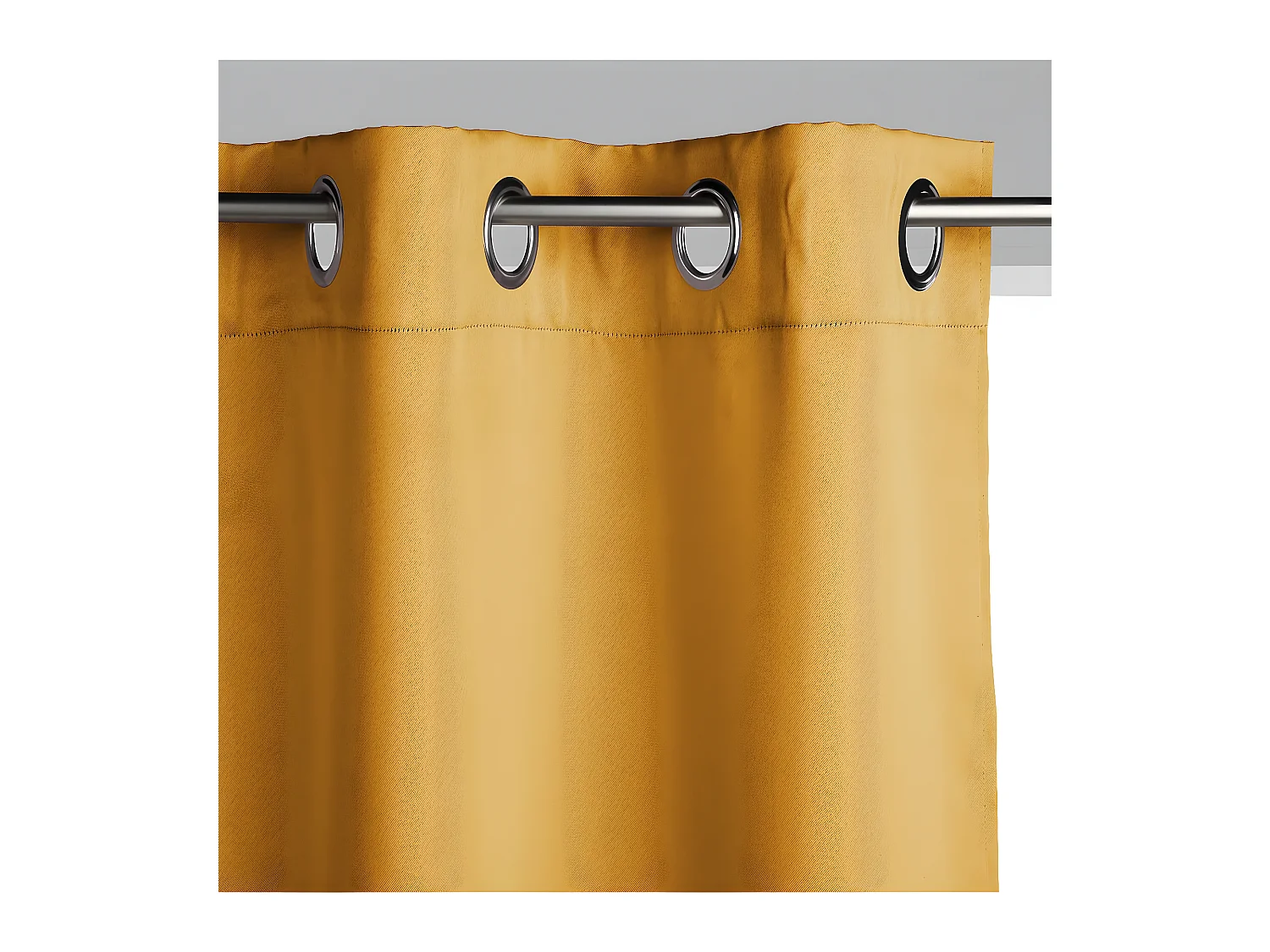 Rideau à œillets Occultant Ocre 140 x 260 cm