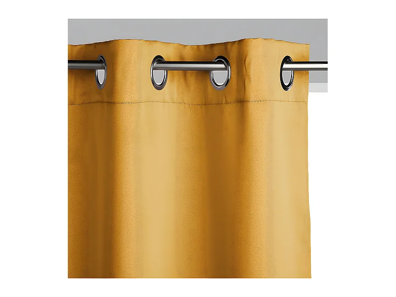 Rideau à œillets Occultant Ocre 140 x 260 cm