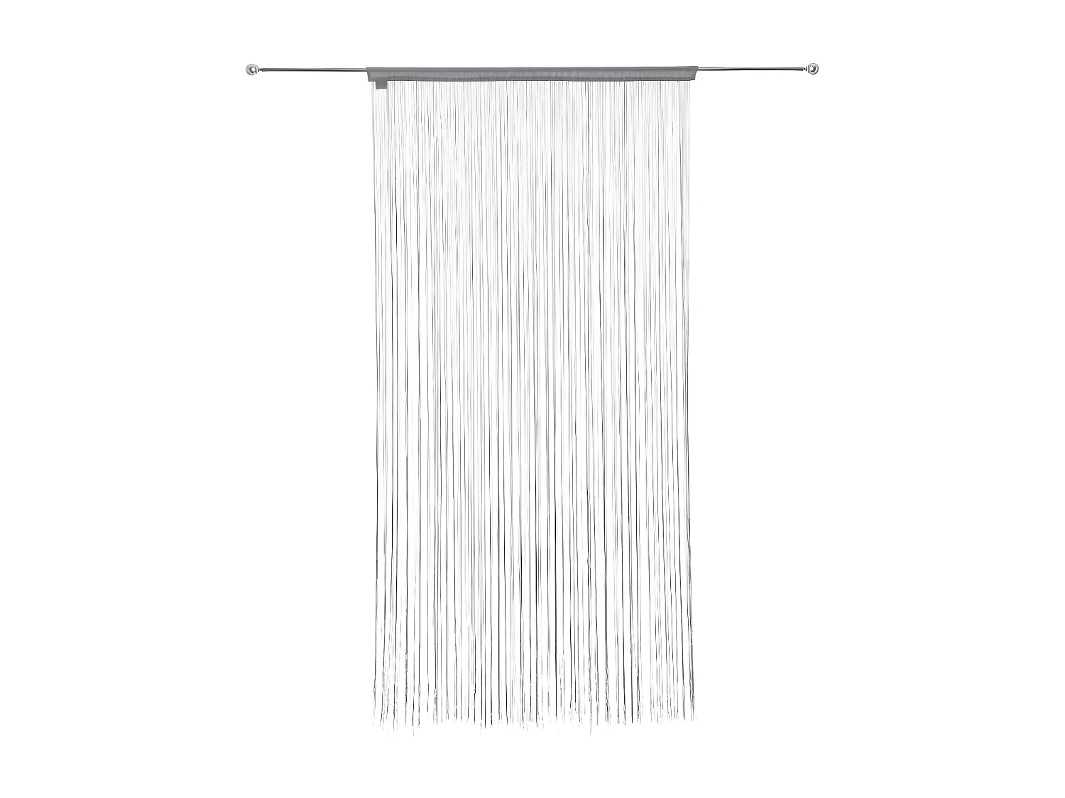 Cortina con hilos lisos y coloridos