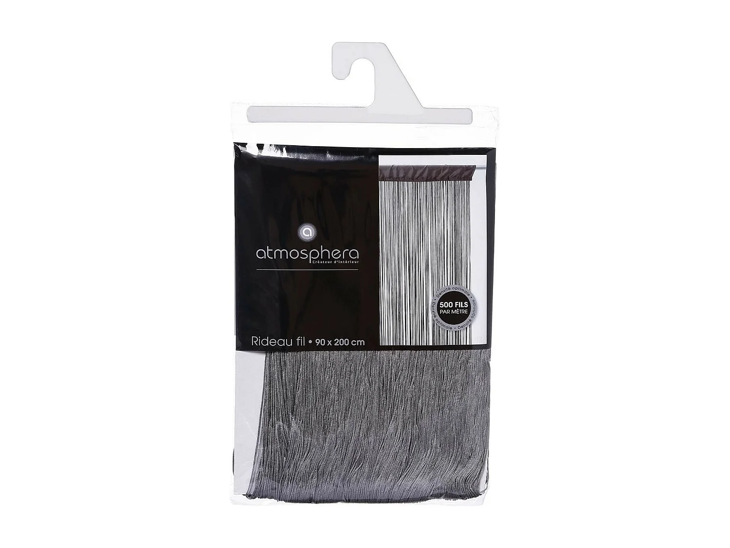 Cortina con hilos lisos y coloridos