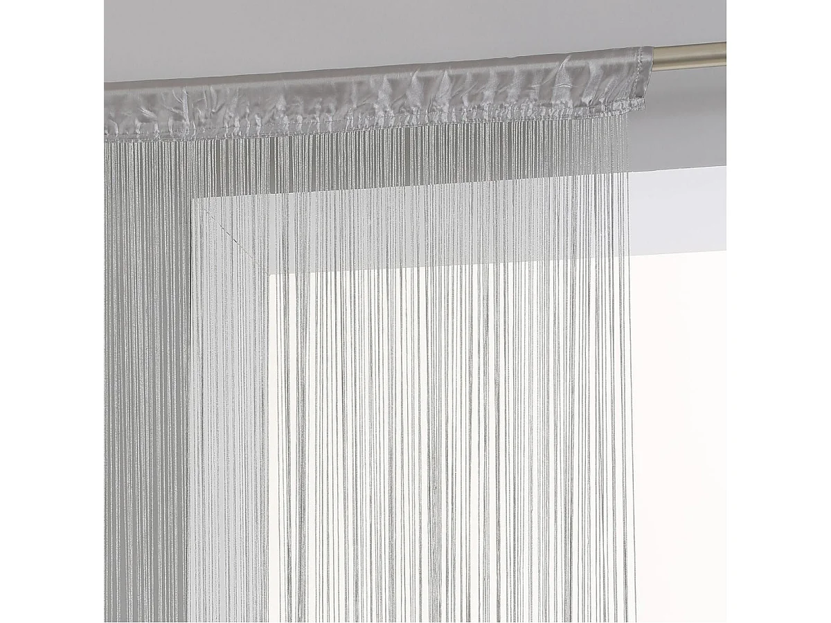 Rideau fil Gris 90 x 200 cm densité optimale