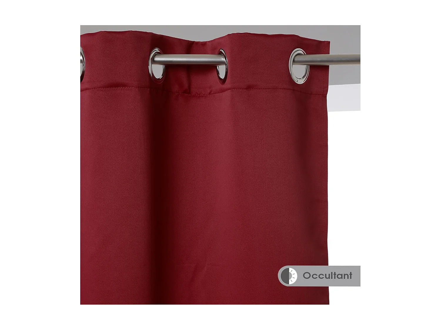 Rideau à œillets Occultant Rouge 40 x 260 cm