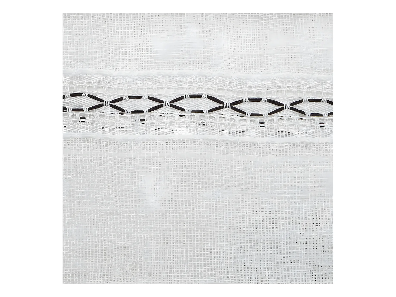 Voilage à œillets Blanc  avec lignes horizontales 140 x 240 cm