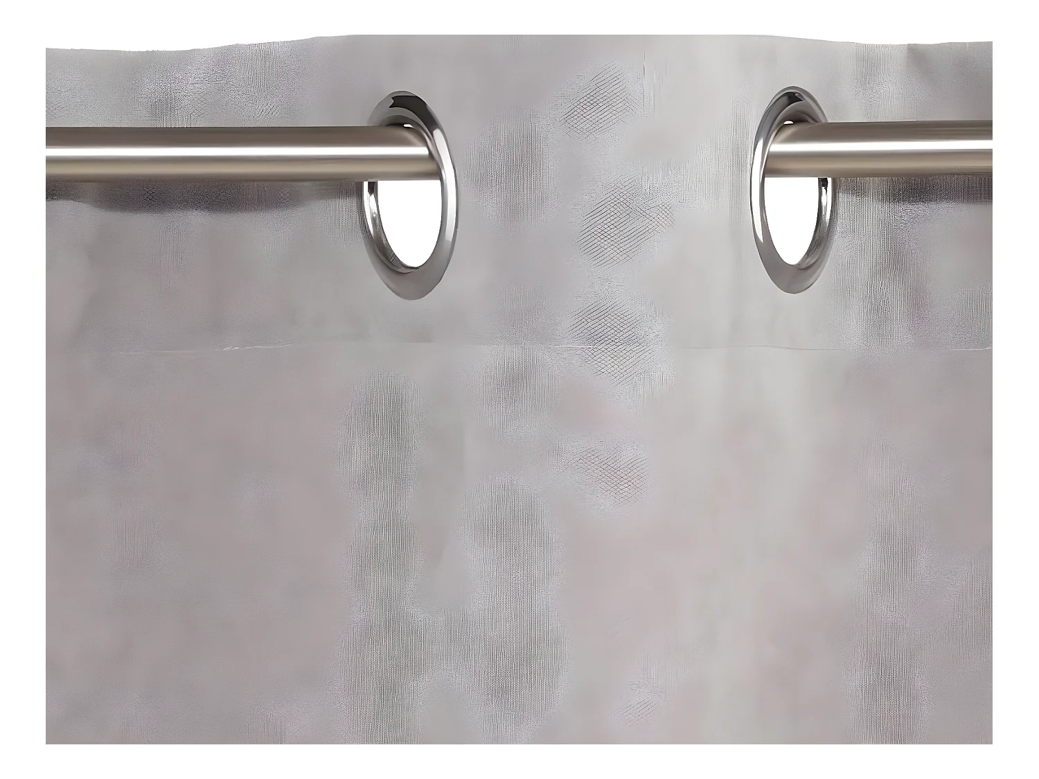 Rideau à œillets effet suédine Gris clair 140 x 260 cm