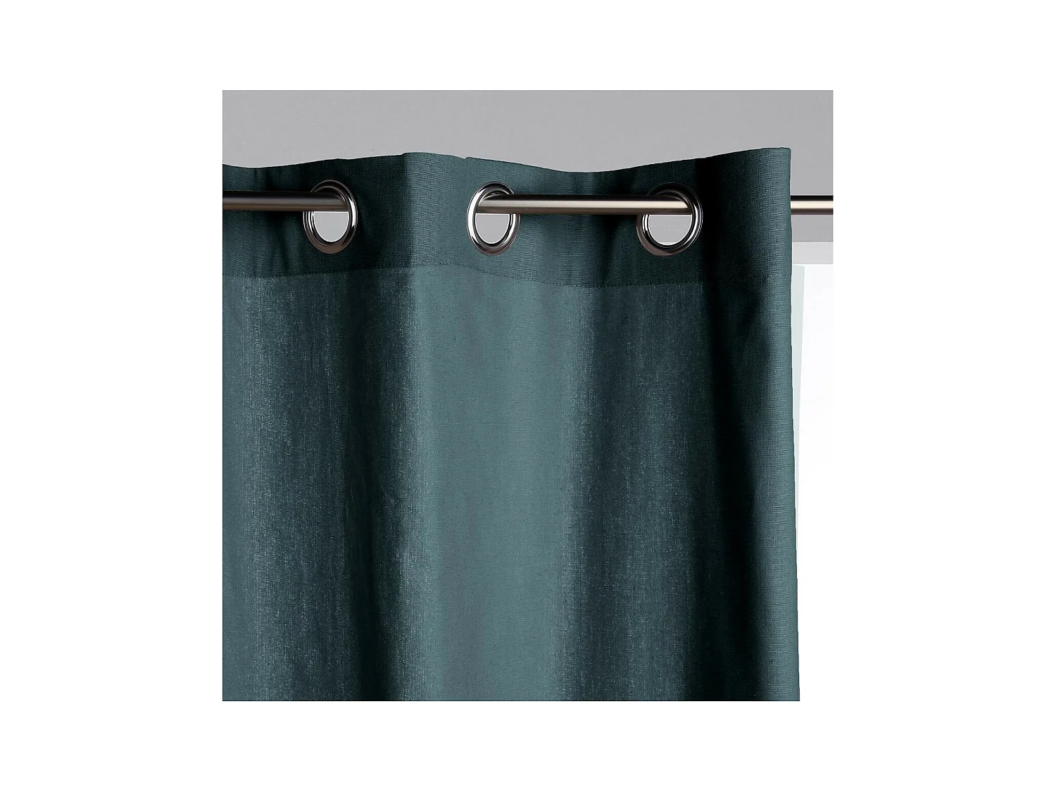 Rideau à œillets Tissu Panama canard 140 x 260 cm