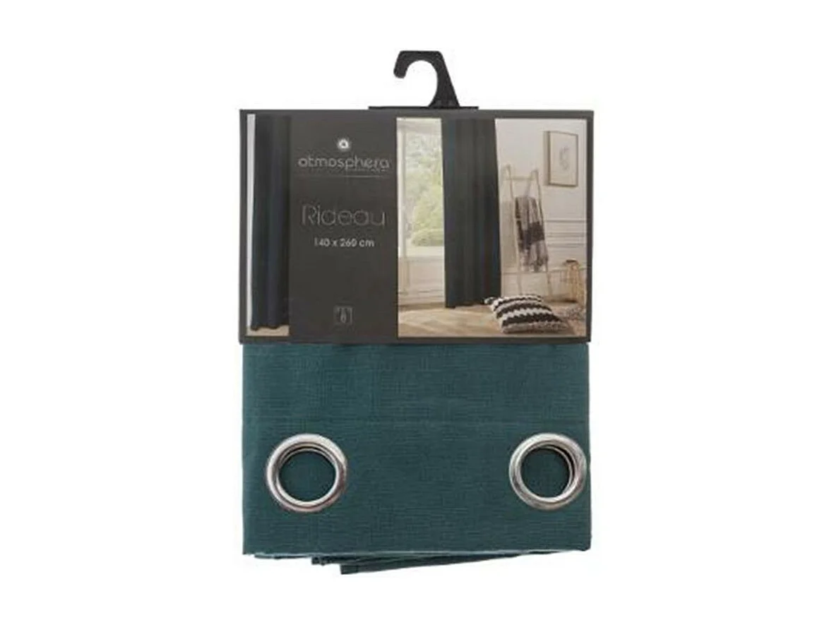 Rideau à œillets Tissu Panama canard 140 x 260 cm