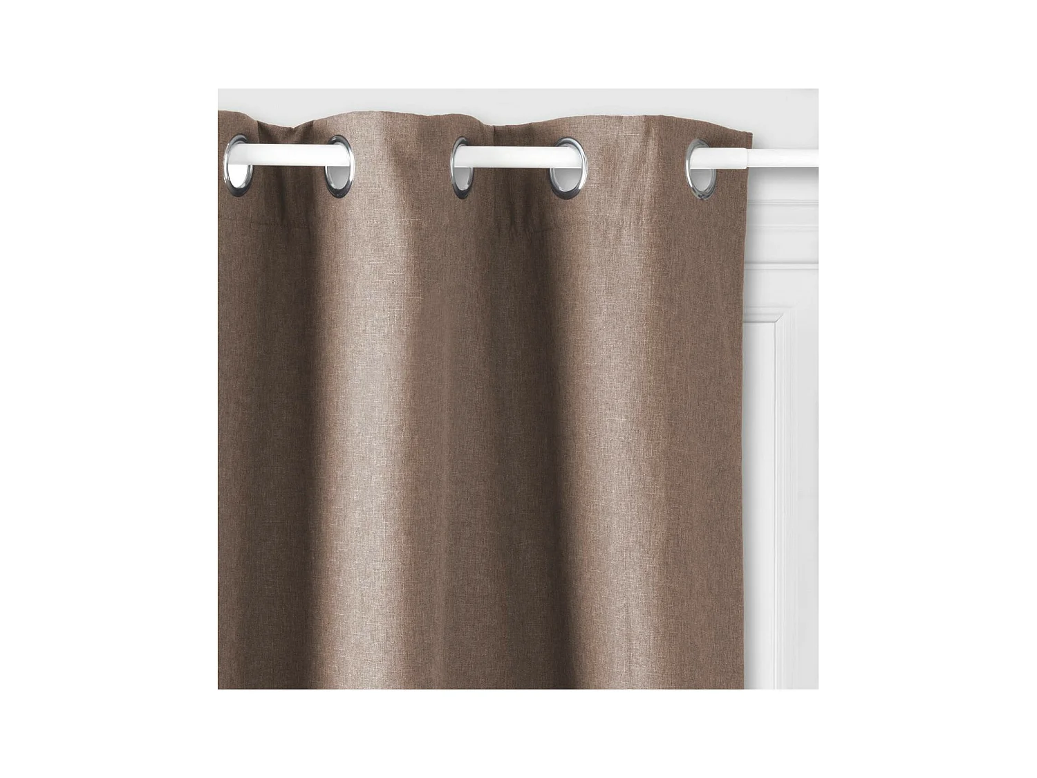 Rideau à œillets Isolant doublure polaire Beige Lin 140 x 260 cm