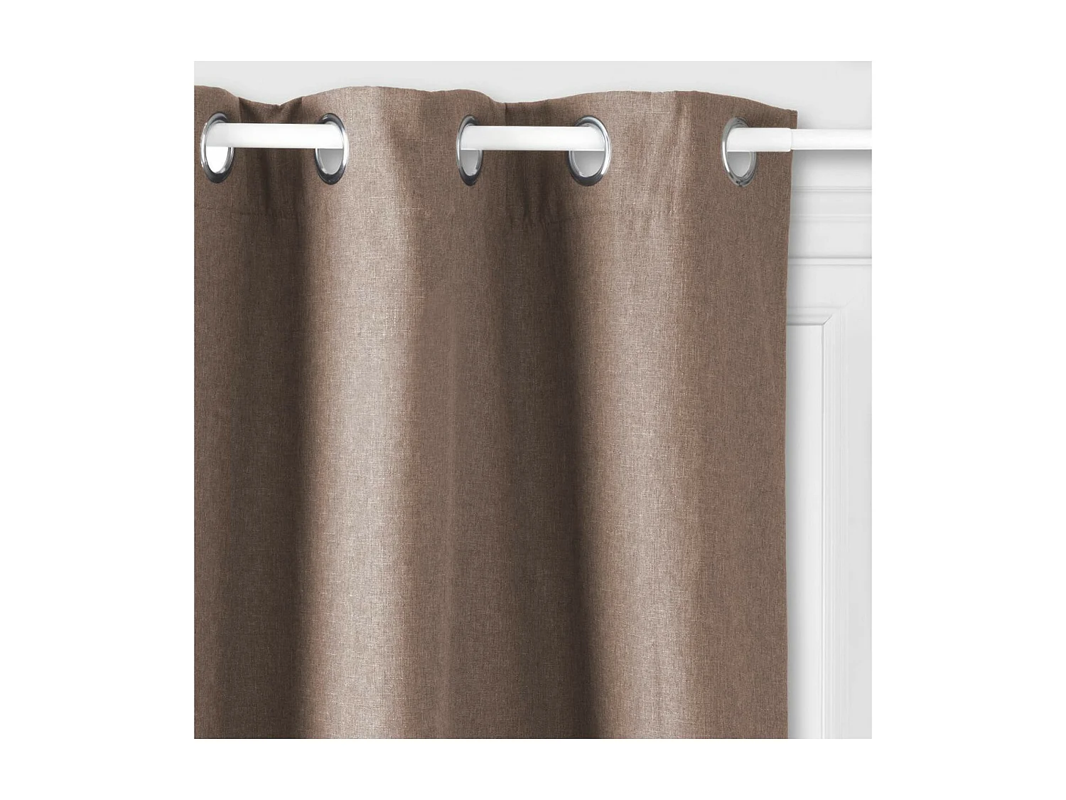 Rideau à œillets Isolant doublure polaire Beige Lin 140 x 260 cm