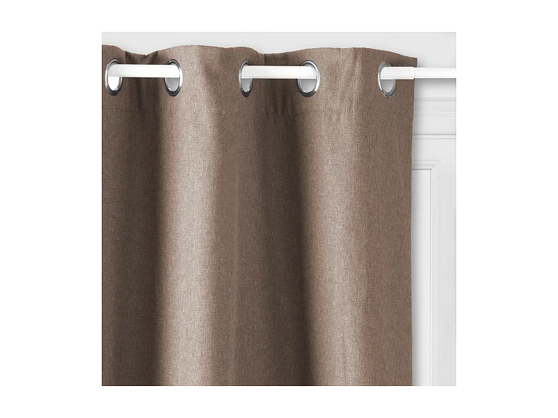 Rideau à œillets Isolant doublure polaire Beige Lin 140 x 260 cm