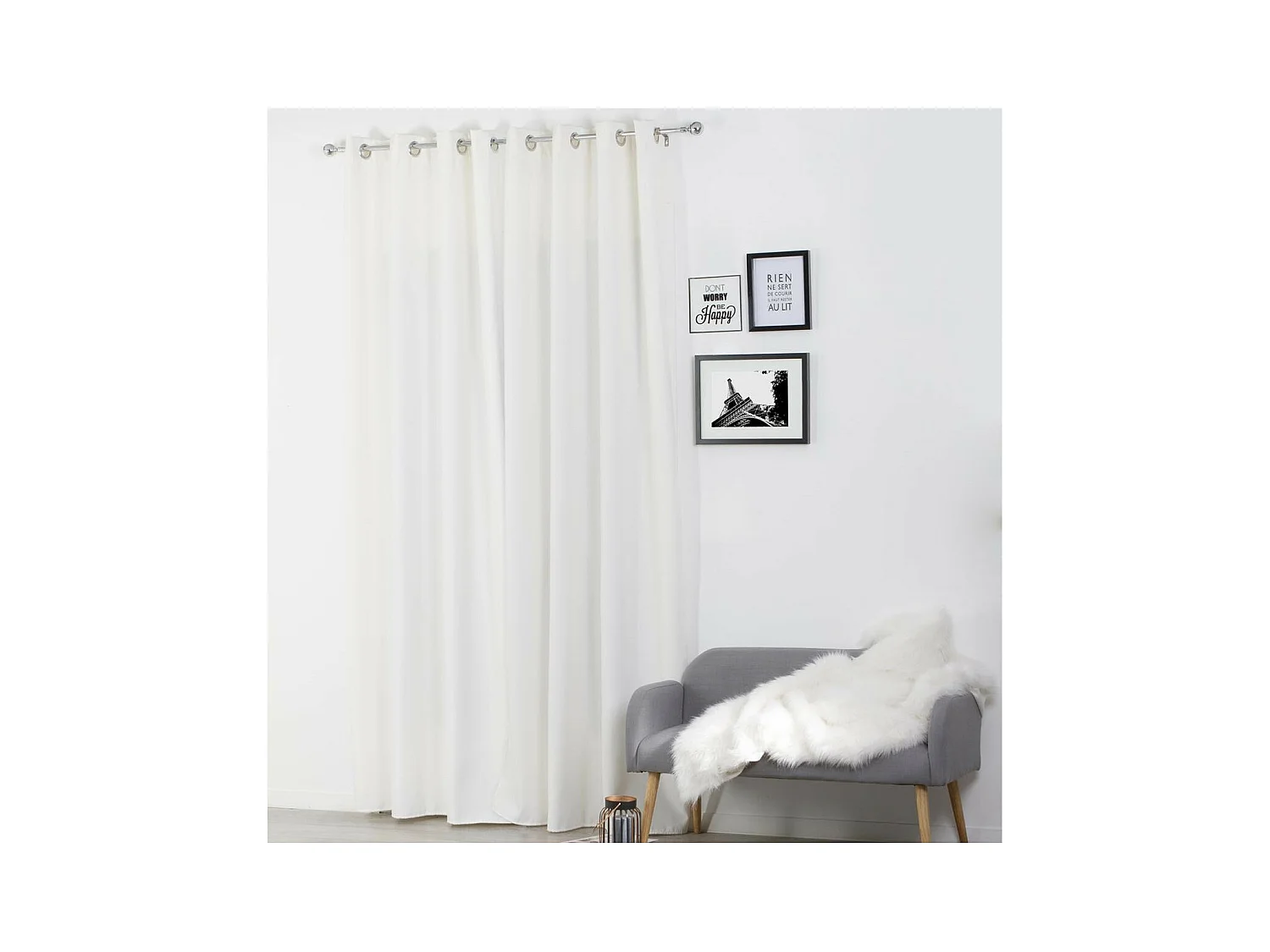 Cortina con ojales aislante térmico con forro polar