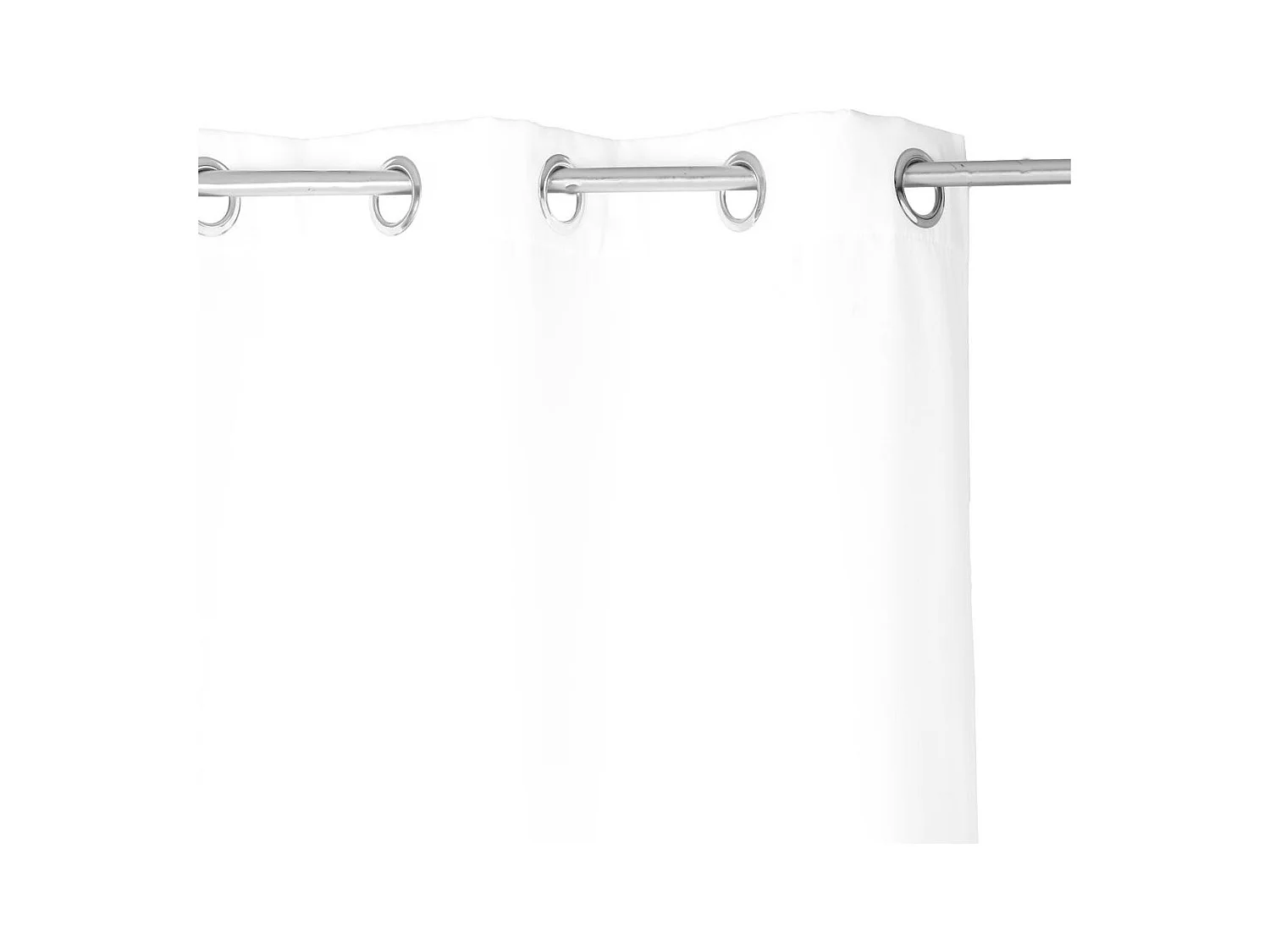 Rideau à œillets isolant doublure polaire Blanc Ivoire 140 x 260 cm