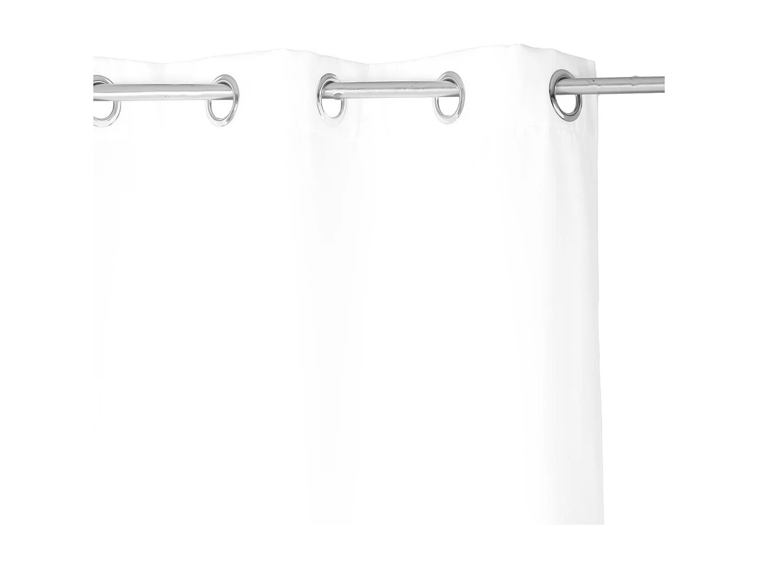 Rideau à œillets isolant doublure polaire Blanc Ivoire 140 x 260 cm