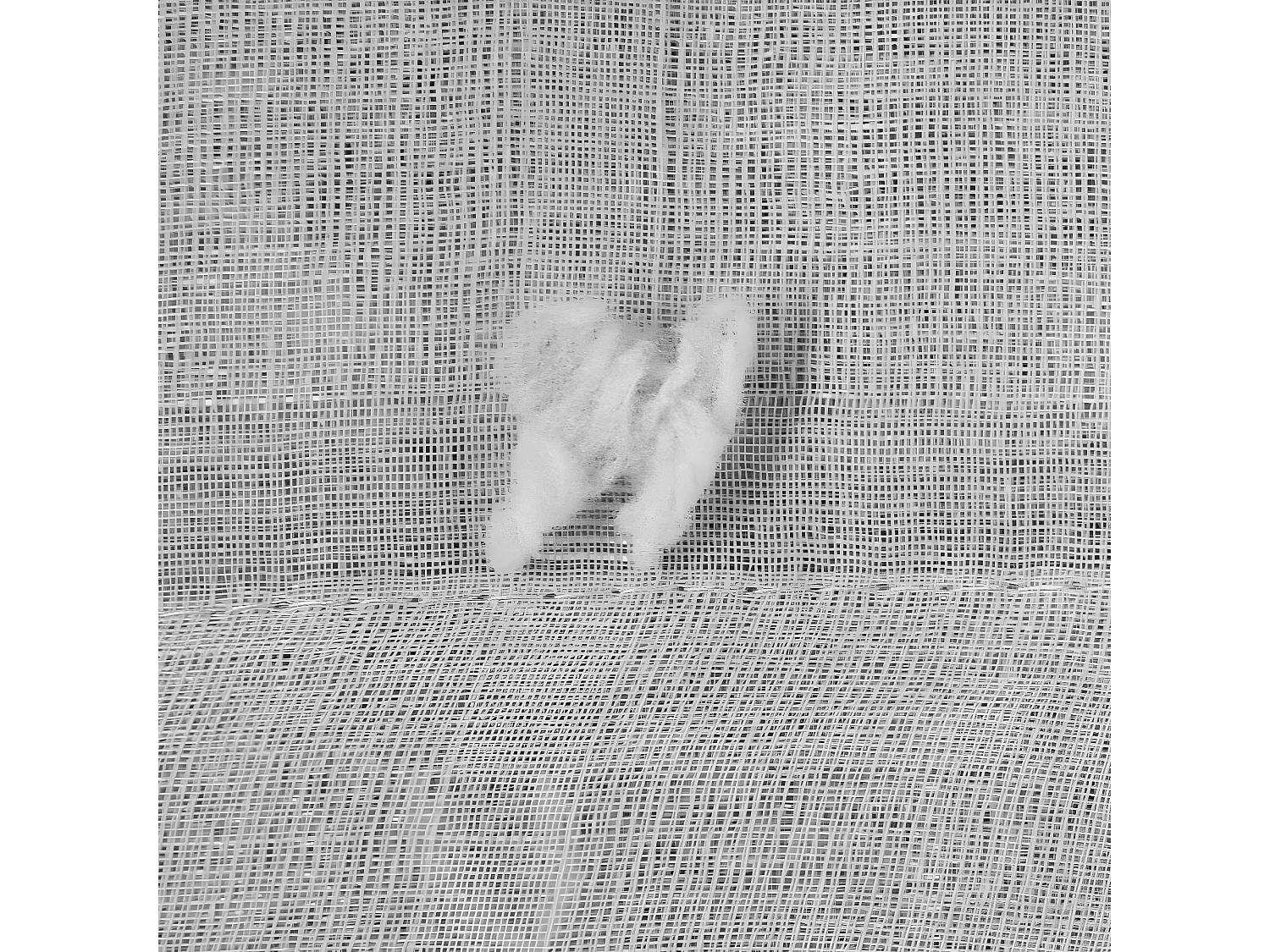 Ösen-Voile mit kleinen Pompons