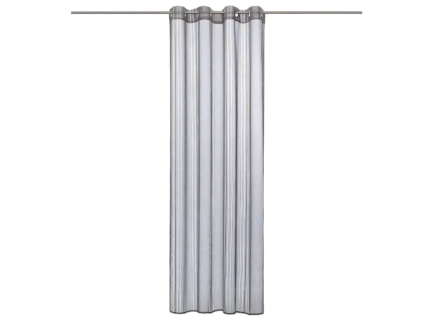 Voilage à œillets Gris motif lignes épurées 140 x 240 cm