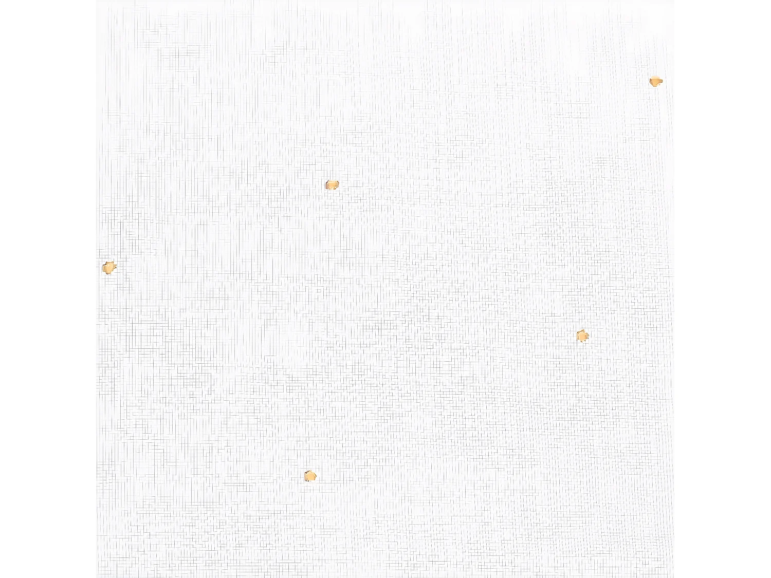 Voilage à œillets Blanc motif Pois Or en relief 140 x 240 cm