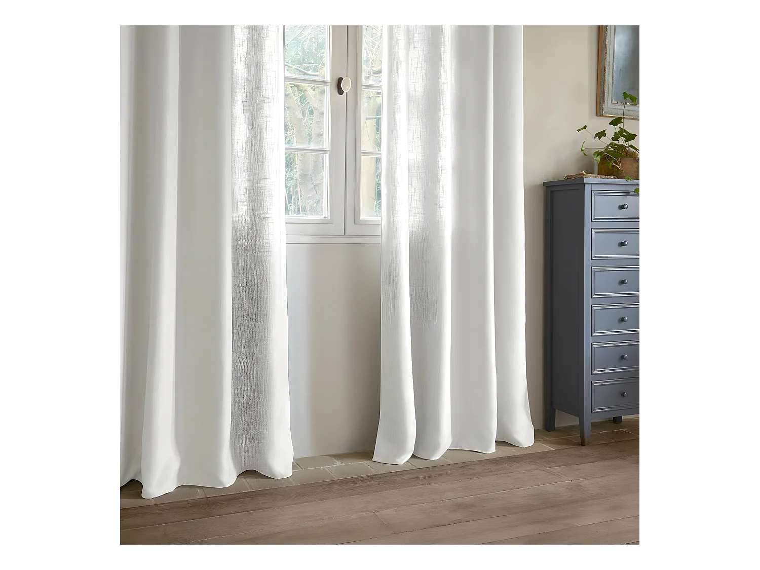 Rideau à œillets Ivoire 140 x 260 cm