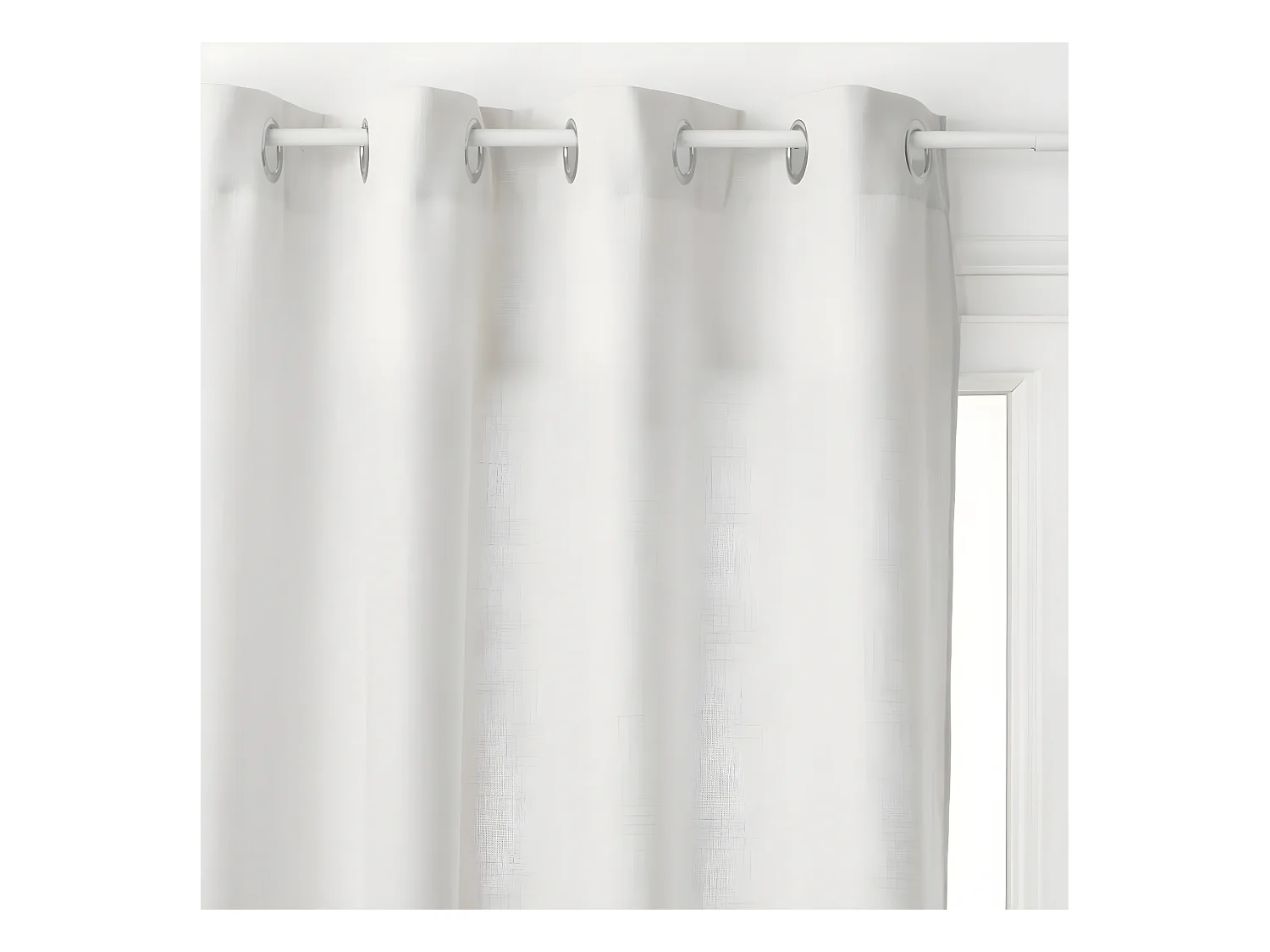 Rideau à œillets Ivoire 140 x 260 cm