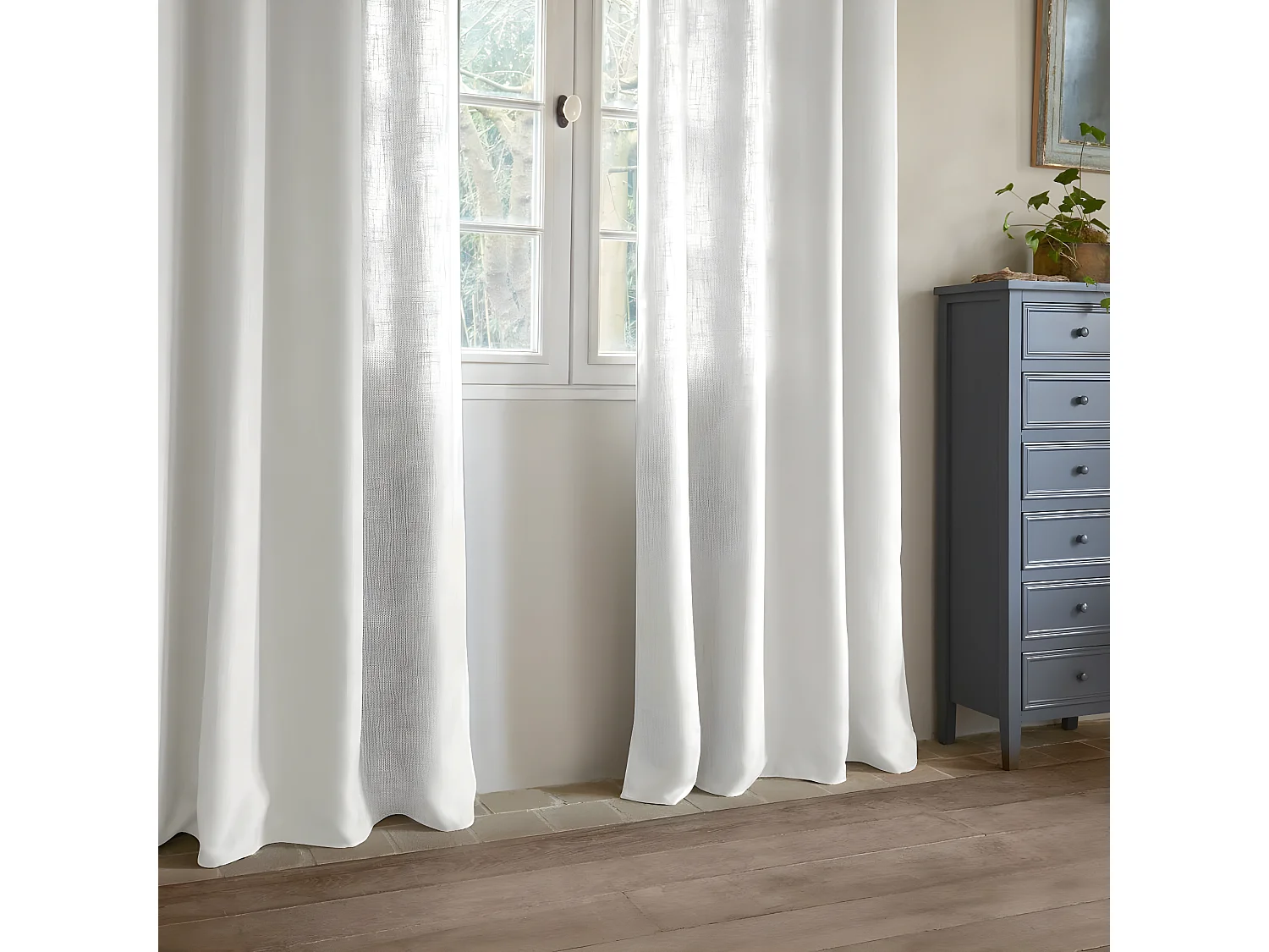 Rideau à œillets Ivoire 140 x 260 cm
