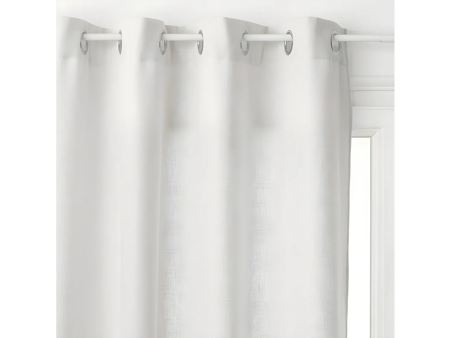 Rideau à œillets Ivoire 140 x 260 cm