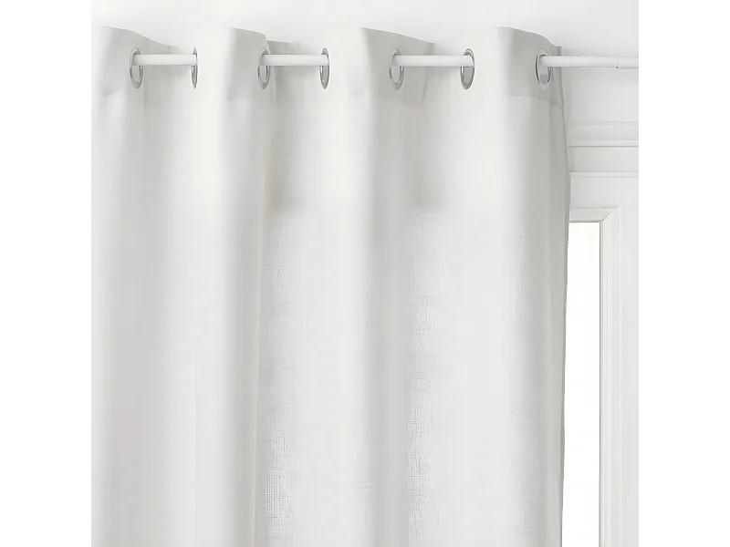 Rideau à œillets Ivoire 140 x 260 cm