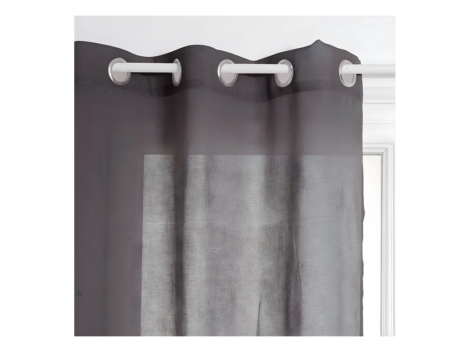 Voilage à œillets Ana Gris 140 x 240 cm
