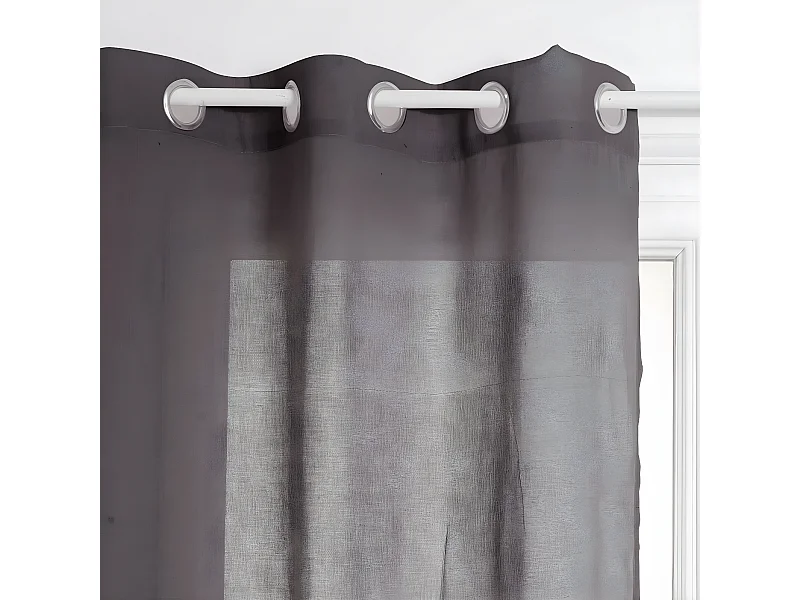 Voilage à œillets Ana Gris 140 x 240 cm