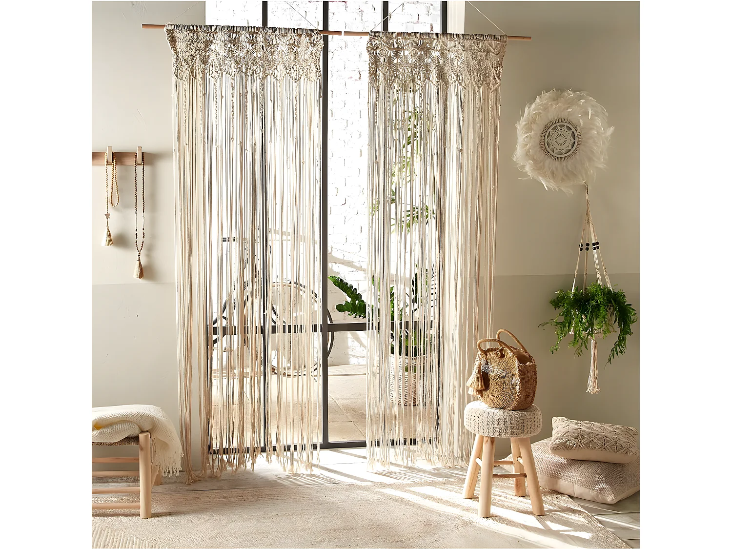 Makramee-Fadenvorhang