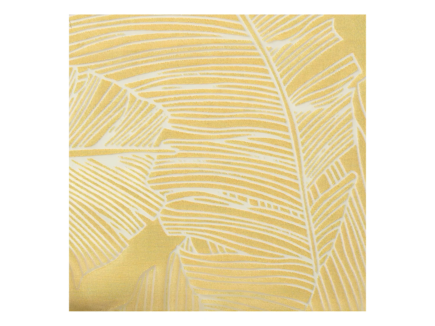 Voilage à œillets Ocre motif Feuille 140 x 240 cm