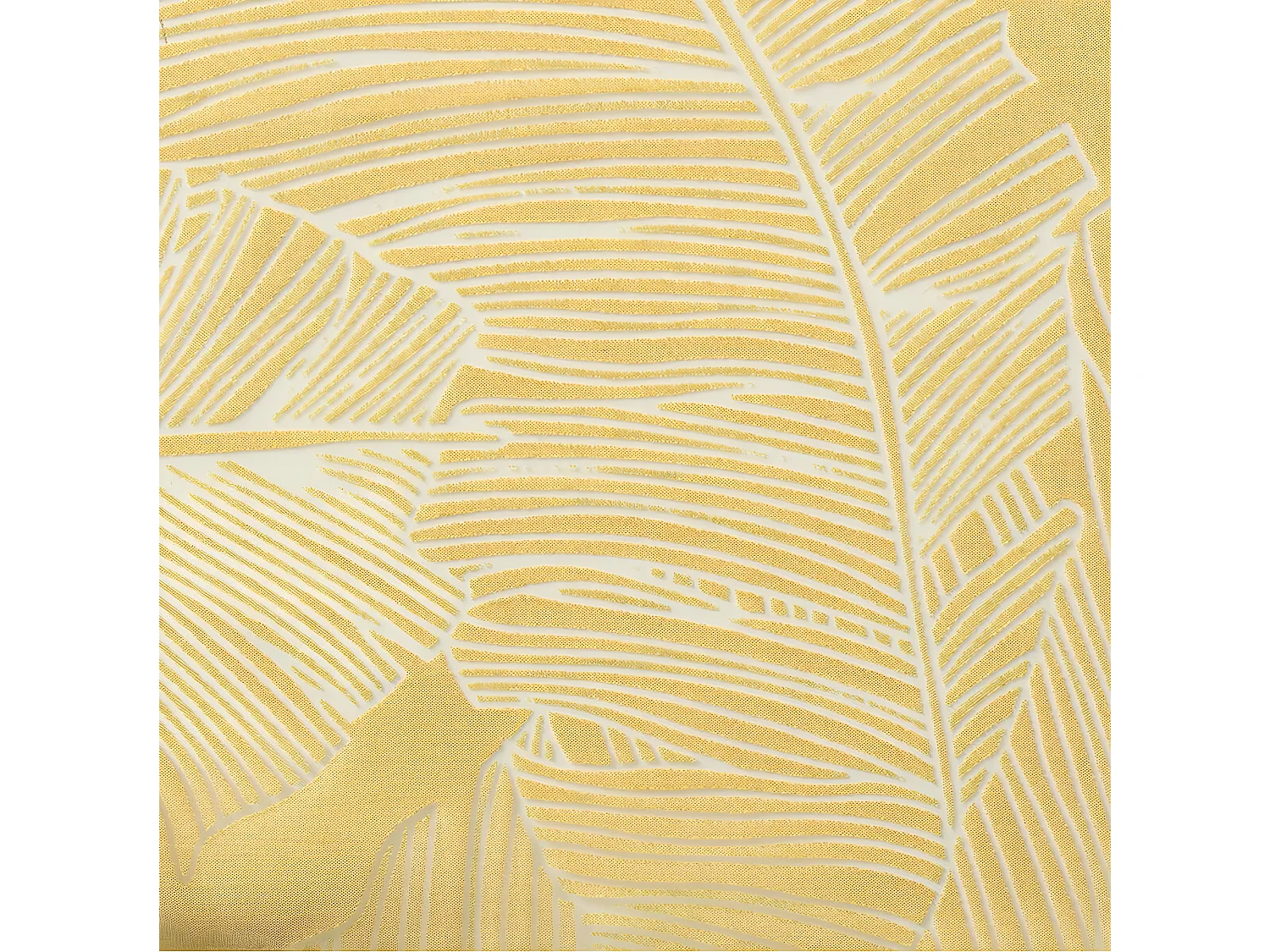 Voilage à œillets Ocre motif Feuille 140 x 240 cm