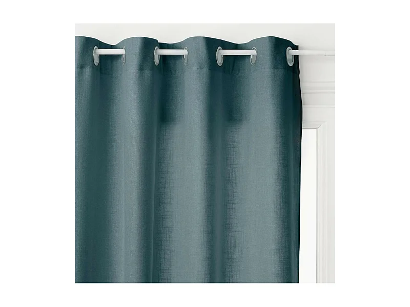 Rideau à œillets Bleu Canard 140 x 260 cm