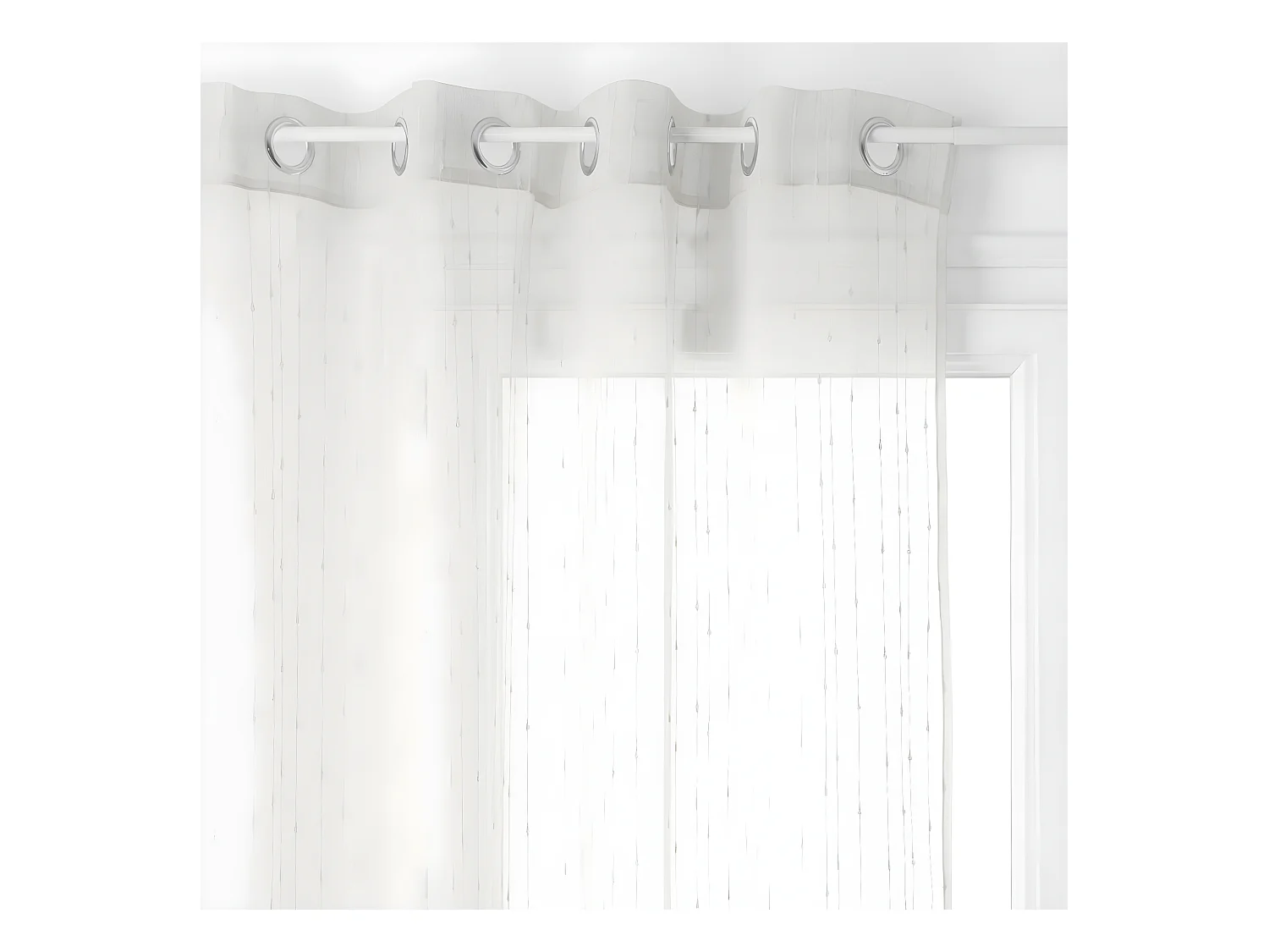 Voilage à œillets Ivoire avec relief 140 x 240 cm