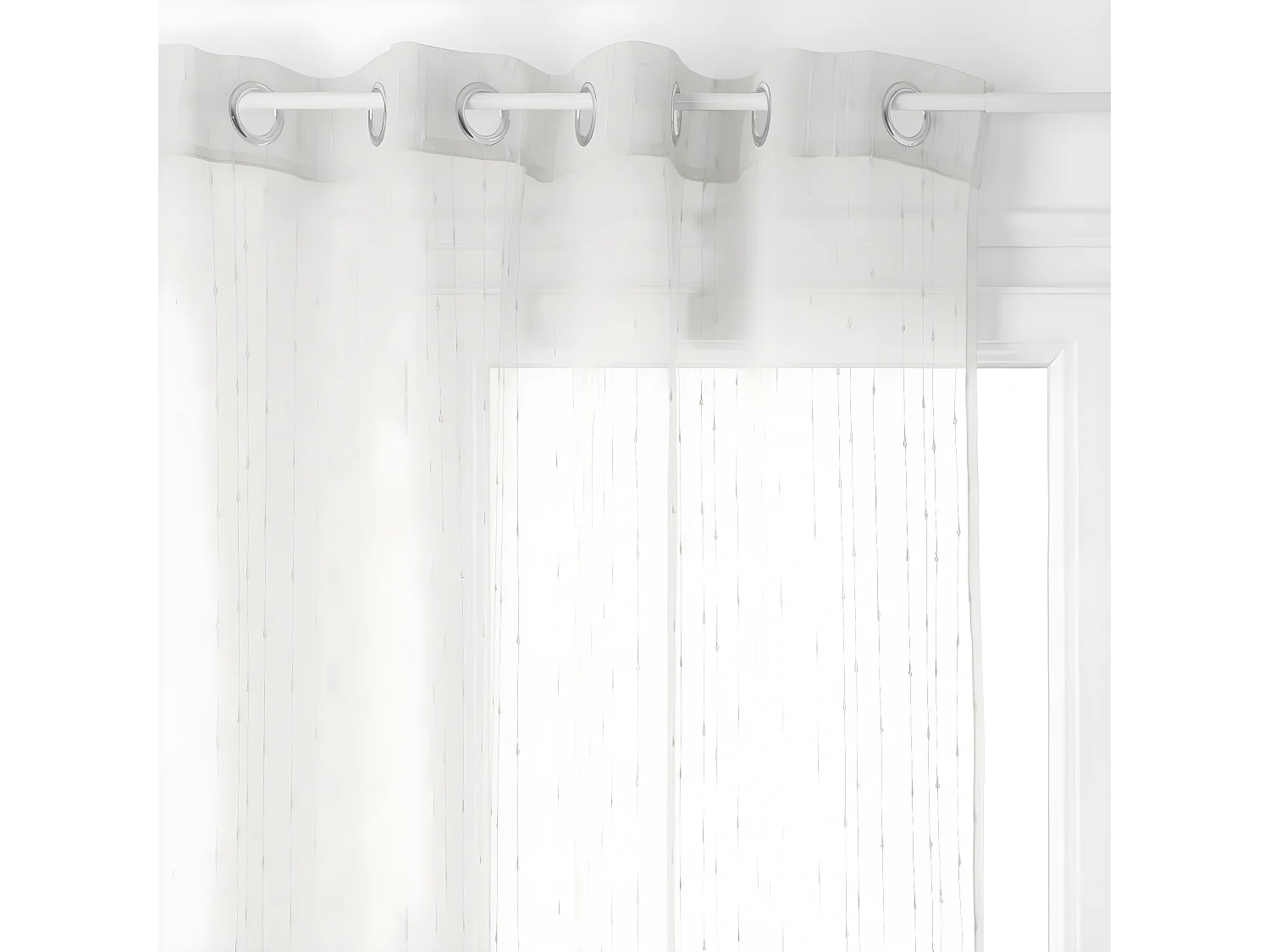 Voilage à œillets Ivoire avec relief 140 x 240 cm