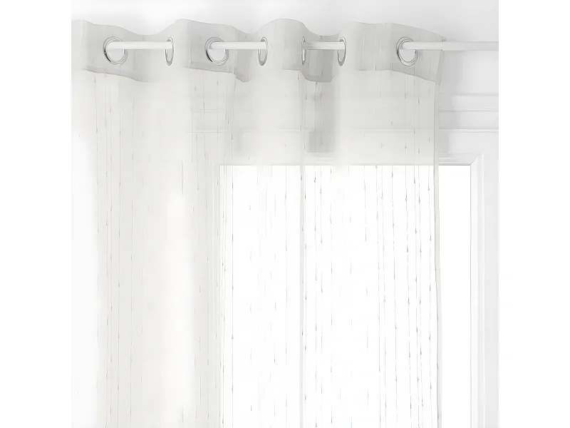 Voilage à œillets Ivoire avec relief 140 x 240 cm