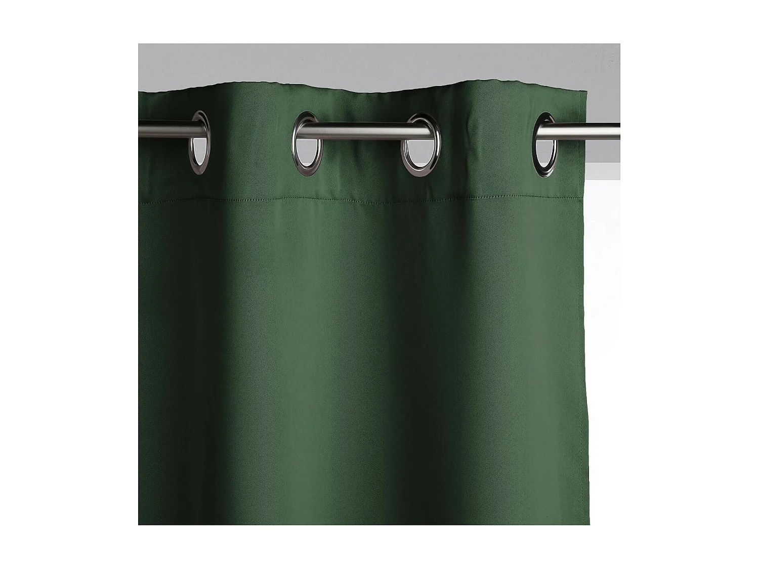 Rideau à œillets Occultant Vert cèdre 140 x 260 cm