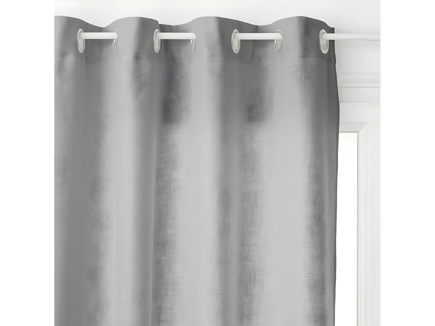 Rideau à œillets Gris 140 x 260 cm