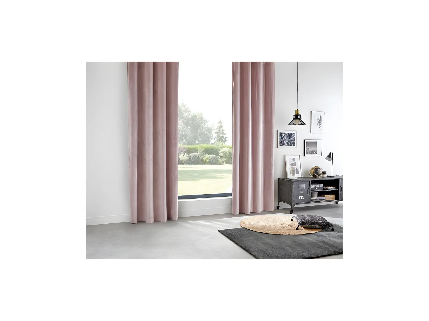 Cortina de terciopelo opaca 140 x 260 cm