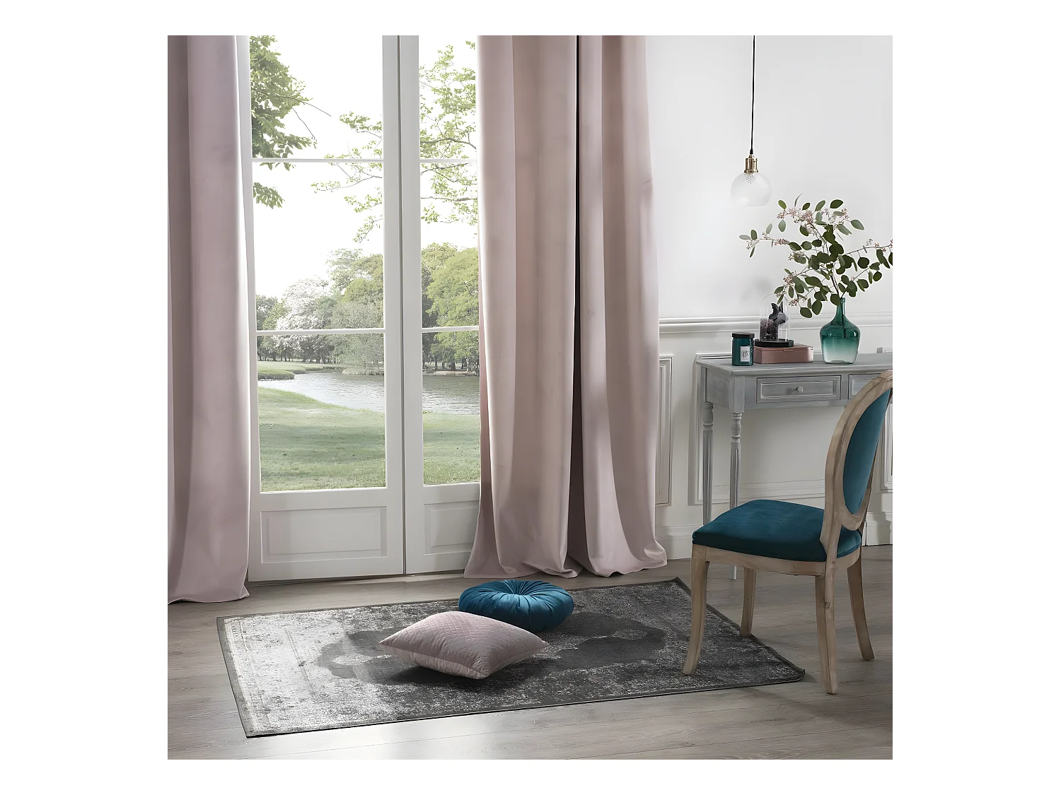 Cortina de terciopelo opaca 140 x 260 cm