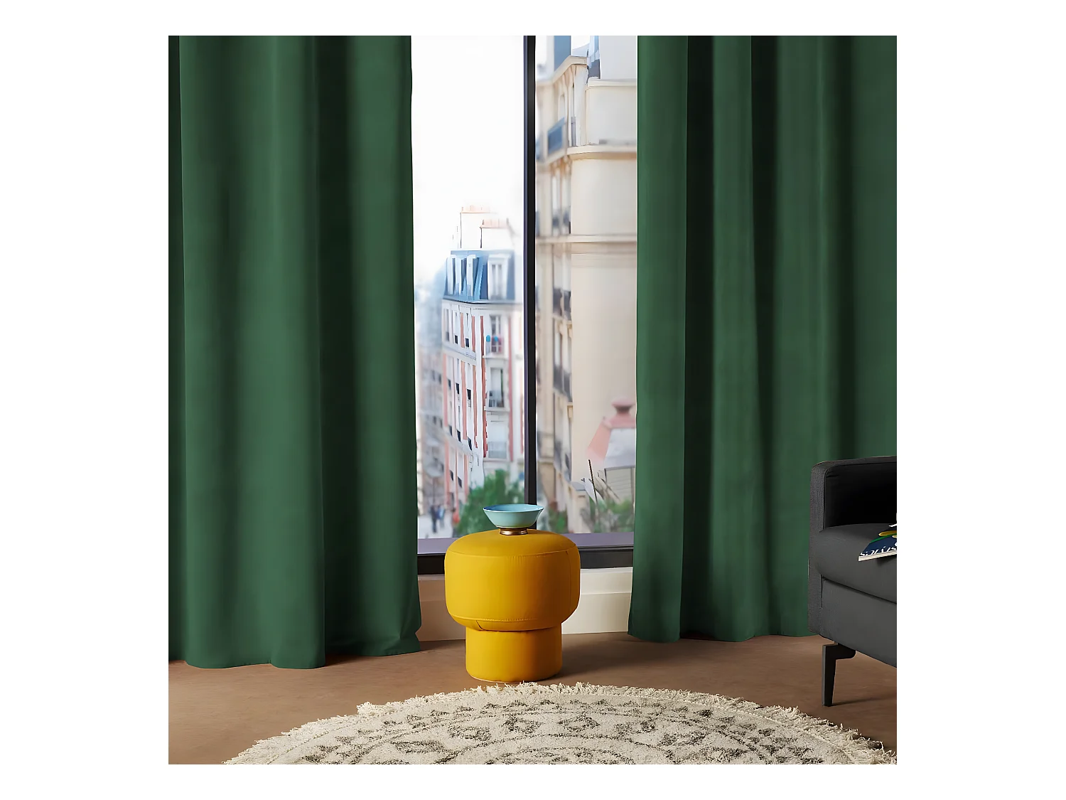 Samtvorhang mit gebürstetem Effekt