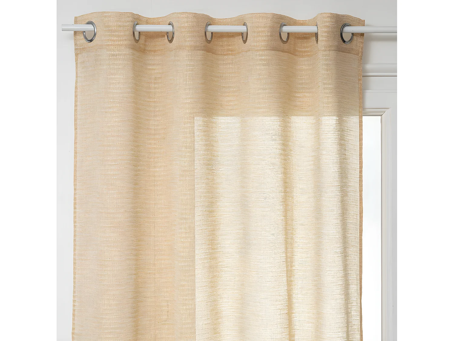 Voilage à œillets Jaune Ocre 140 x 240 cm